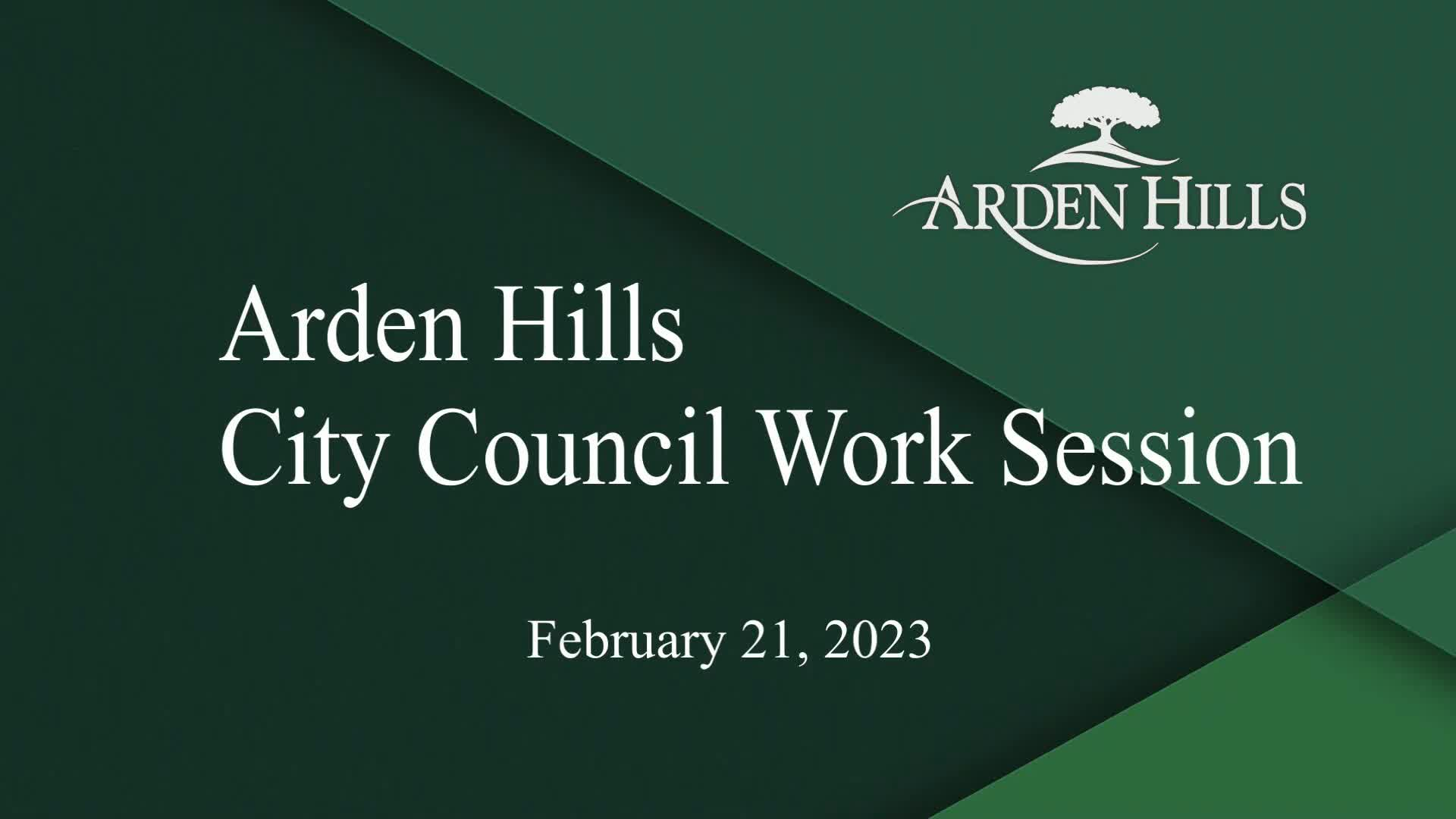 Arden Hills City Council Work Session 2-21-23