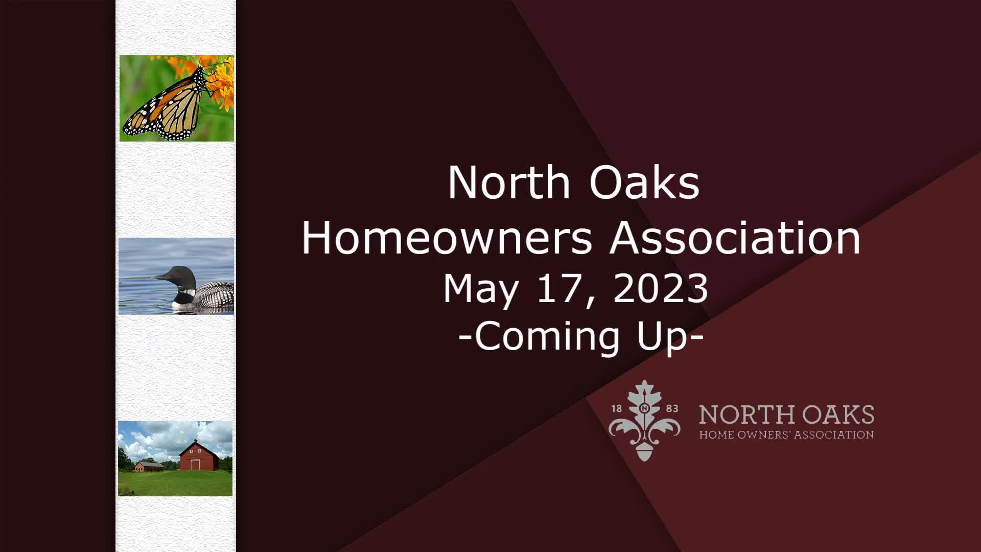North Oaks Homeowners Association Meeting 5-16-23