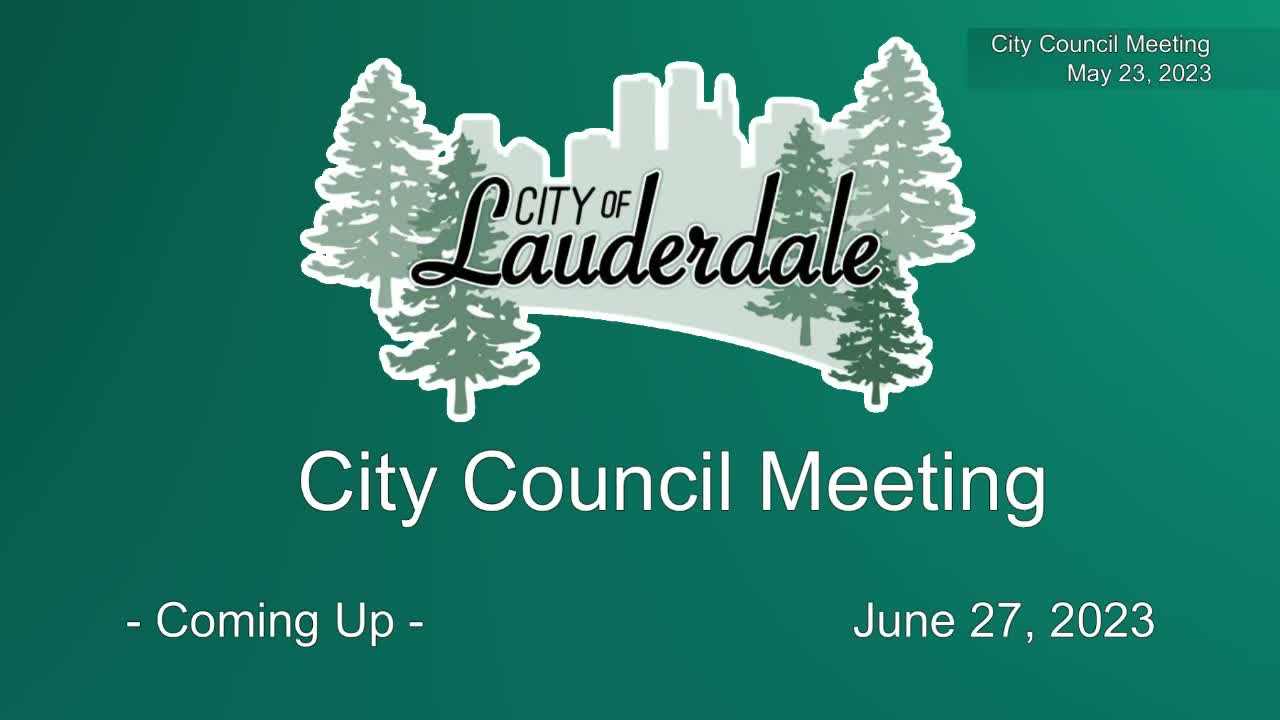 Thumbnail image for Lauderdale City Council Meeting 6-27-23