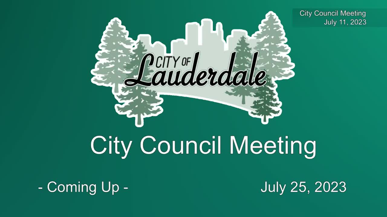 Thumbnail image for Lauderdale City Council Meeting 7-25-23