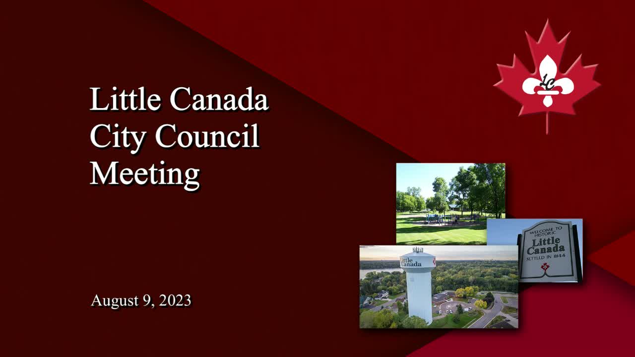 Thumbnail image for Little Canada City Council Meeting 8-9-23