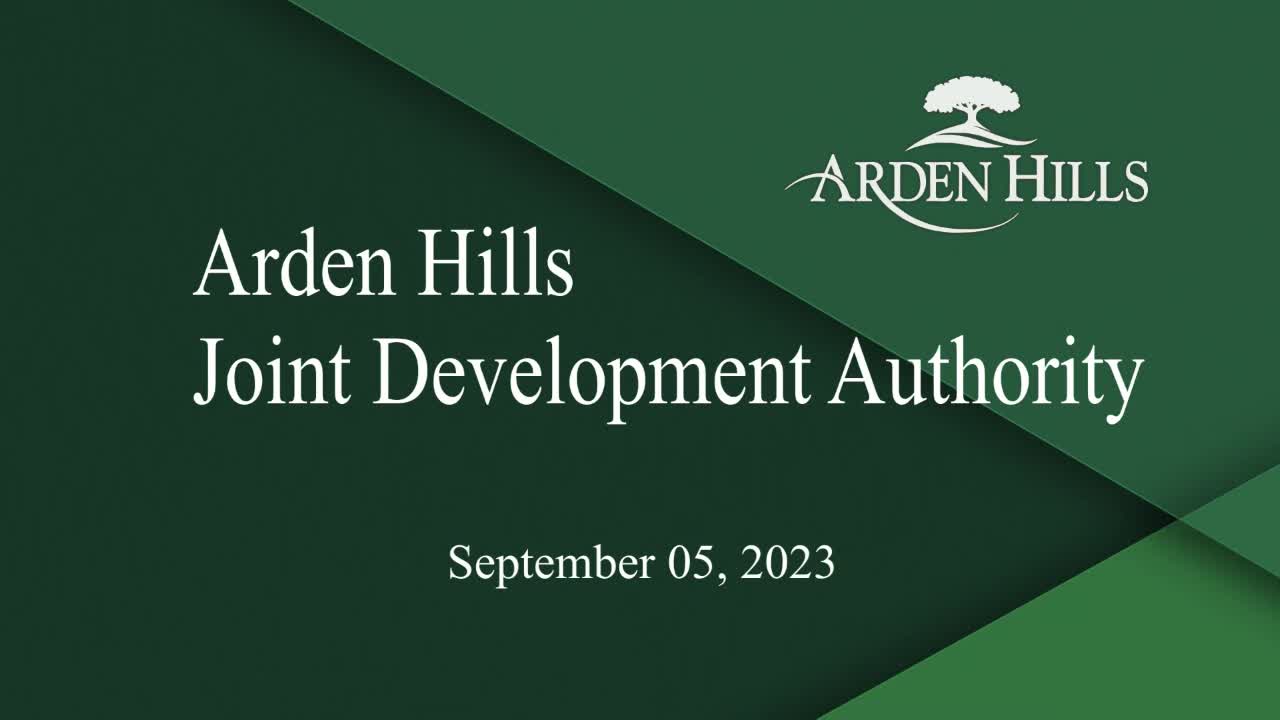 Thumbnail image for Arden Hills Joint Development Authority Meeting 9-5-23