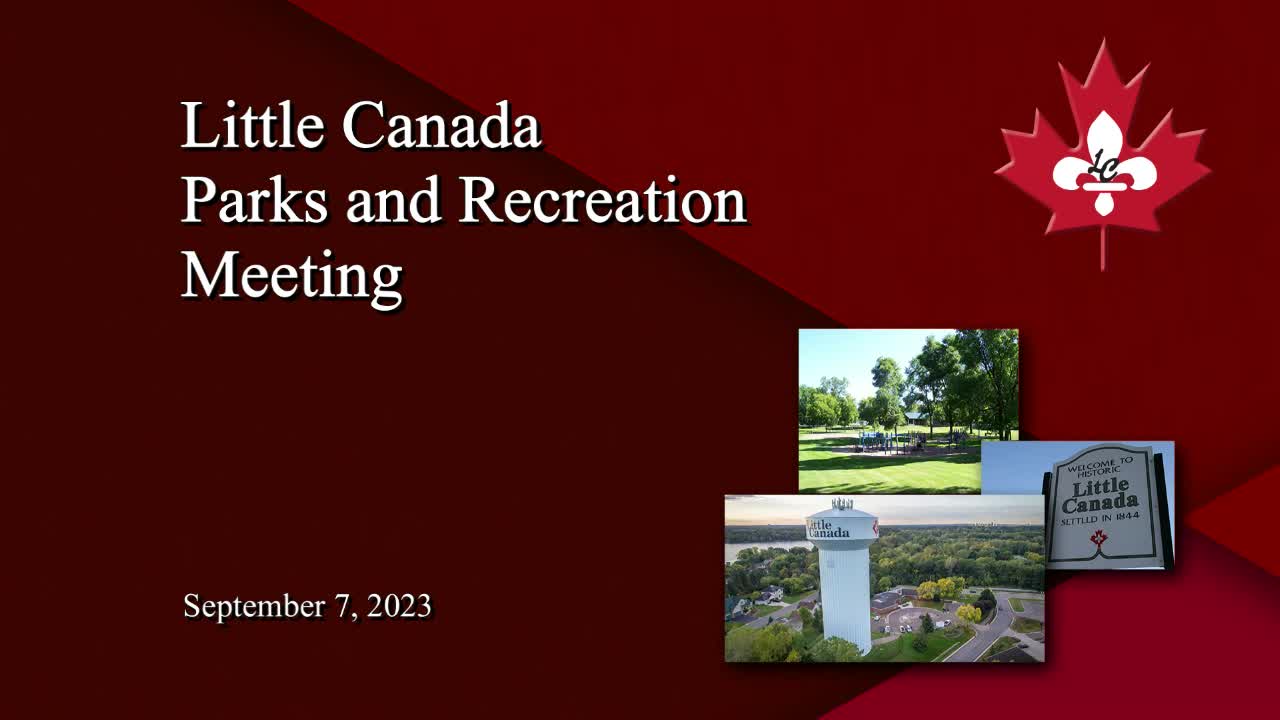 Thumbnail image for Little Canada Parks and Recreation Commission Meeting 9-7-23