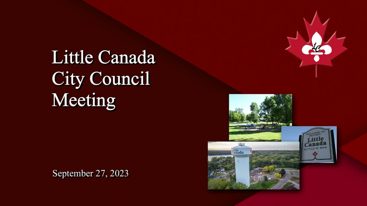 Thumbnail image for Little Canada City Council Meeting 9-27-23
