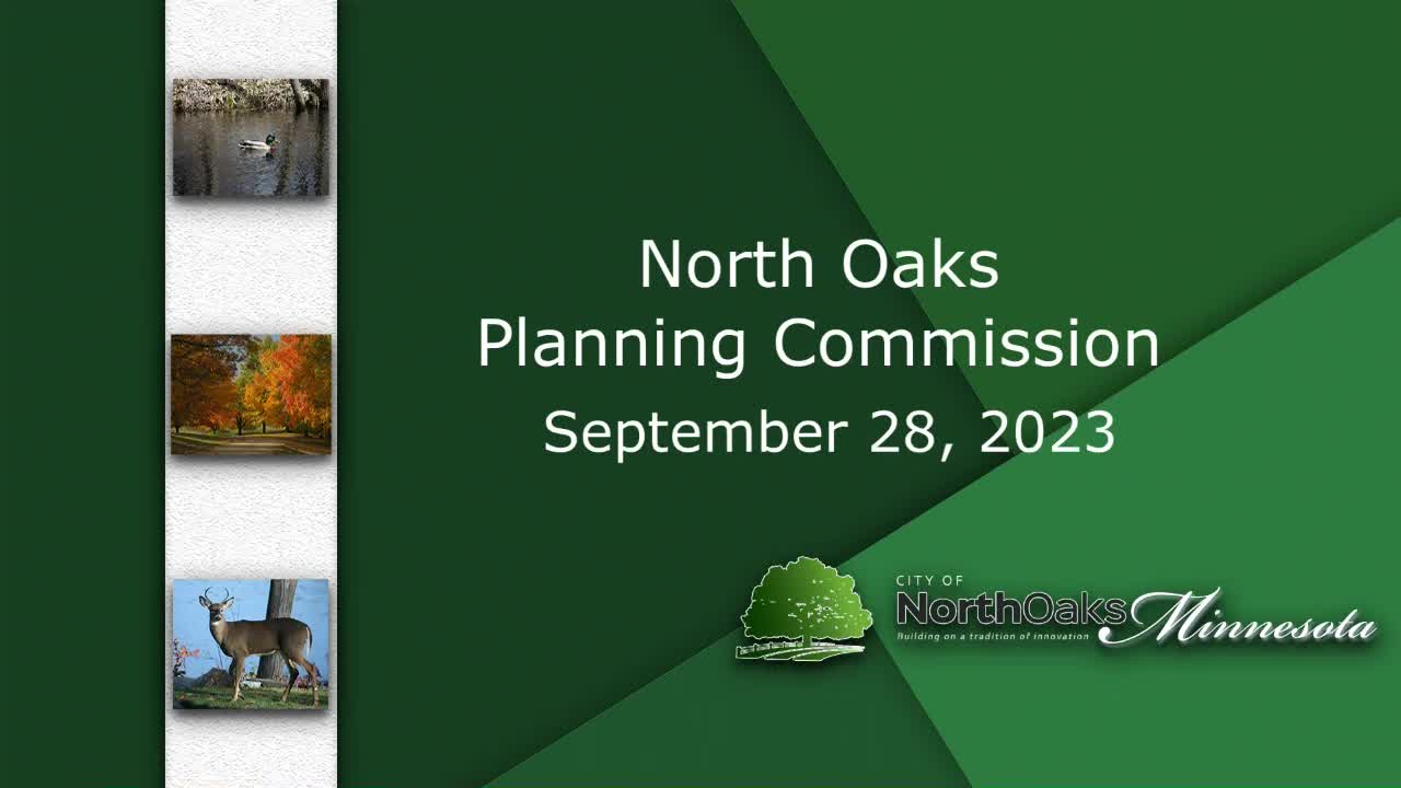 North Oaks Planning Commission Meeting 9-28-23