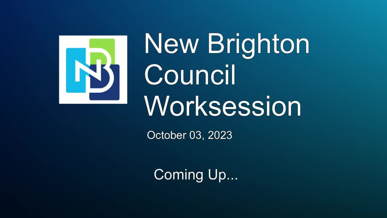 Thumbnail image for New Brighton City Council Work Session 10-3-23