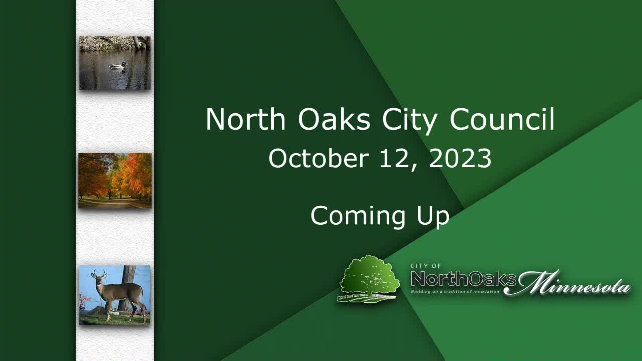 Thumbnail image for North Oaks City Council Meeting 10-12-23