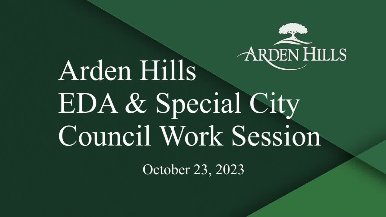 Thumbnail image for Arden Hills Special City Council Work Session 10-23-23
