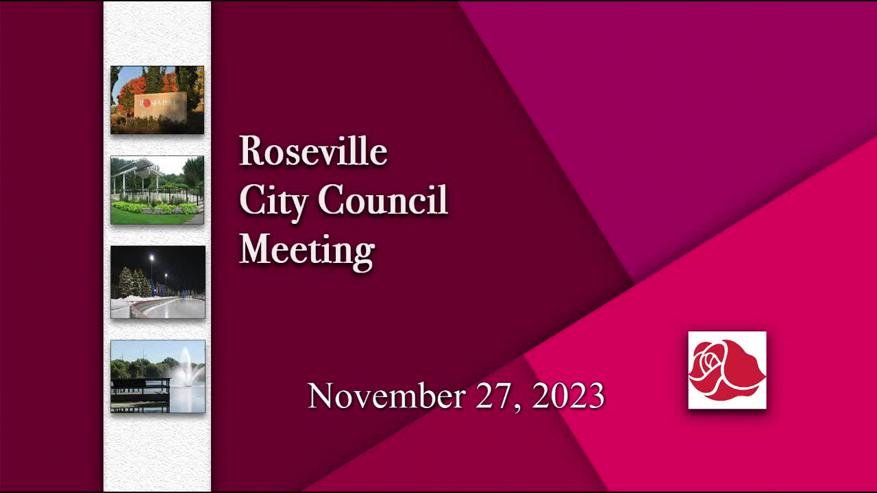 Thumbnail image for Roseville City Council Meeting 11-27-23