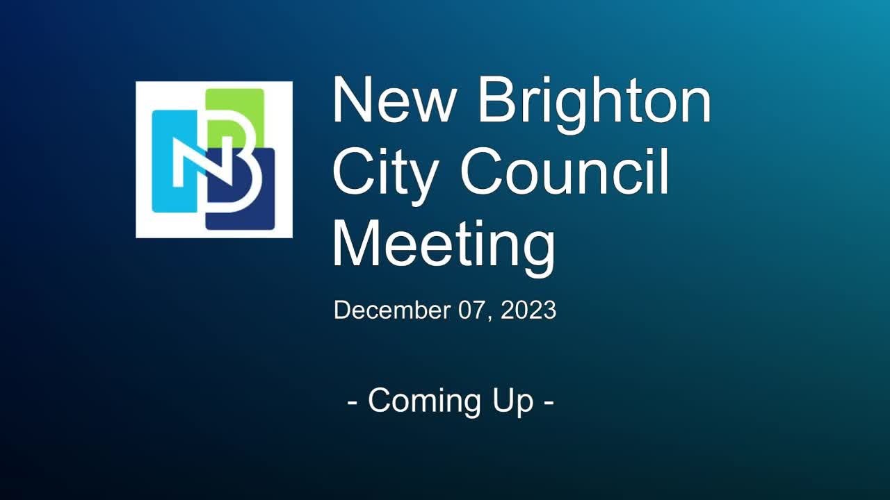 Thumbnail image for New Brighton City Council Meeting 12-7-23