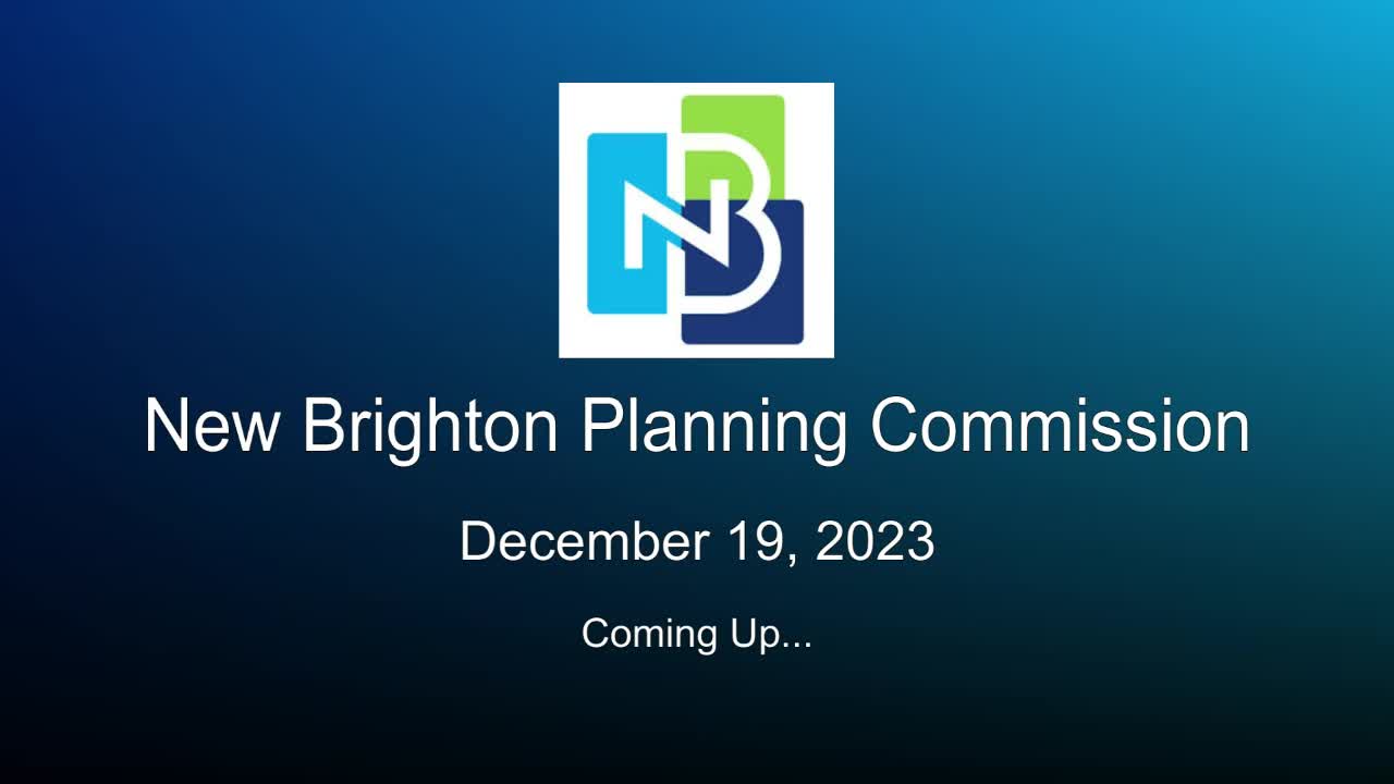 Thumbnail image for New Brighton Planning Commission Meeting 12-19-23