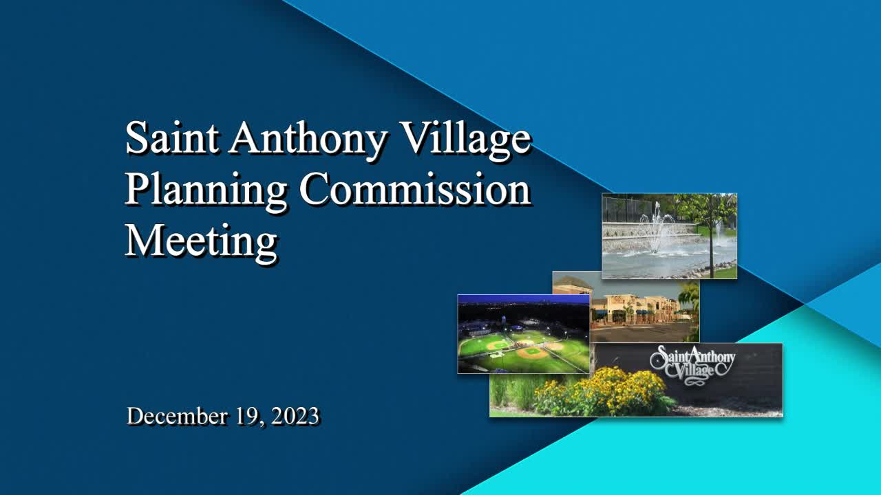 Thumbnail image for St. Anthony Planning Commission Meeting 12-19-23