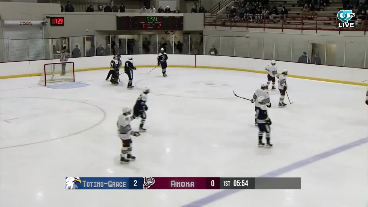 Thumbnail image for Boys Hockey Totino Grace vs Anoka 1-4-24