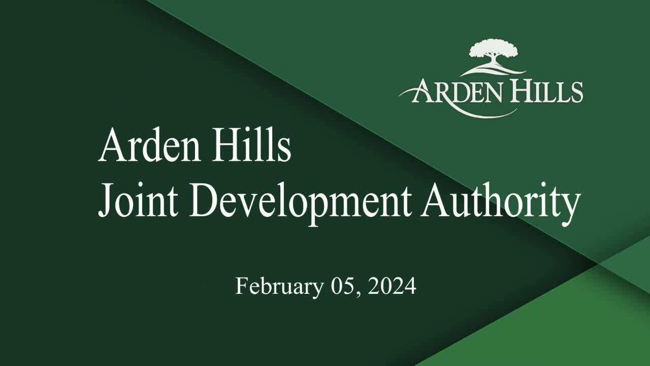 Thumbnail image for Arden Hills Joint Development Authority Meeting 2-5-24