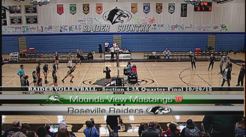 Thumbnail image for Section Volleyball Roseville v. Mounds View 10.29.15