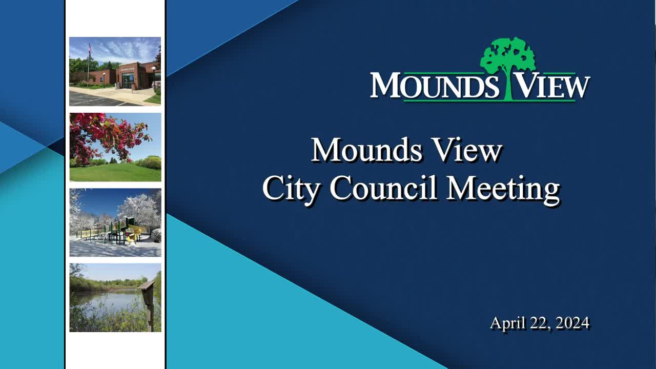 Thumbnail image for Mounds View City Council Meeting 4-22-24