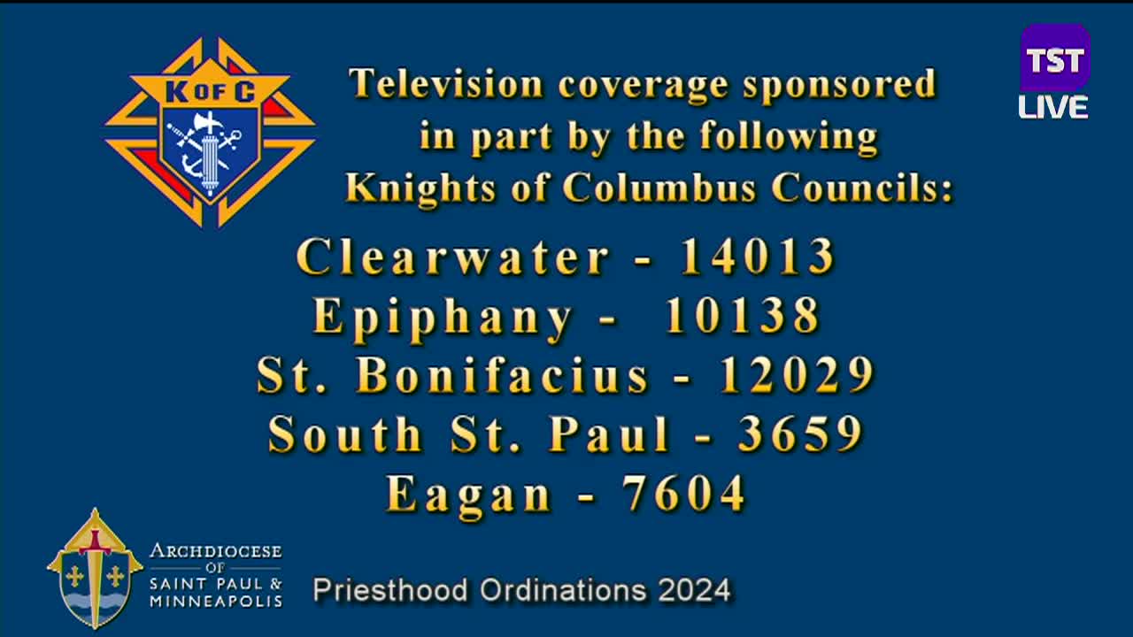 Presbyteral Ordination from the St. Paul Cathedral 5-25-24