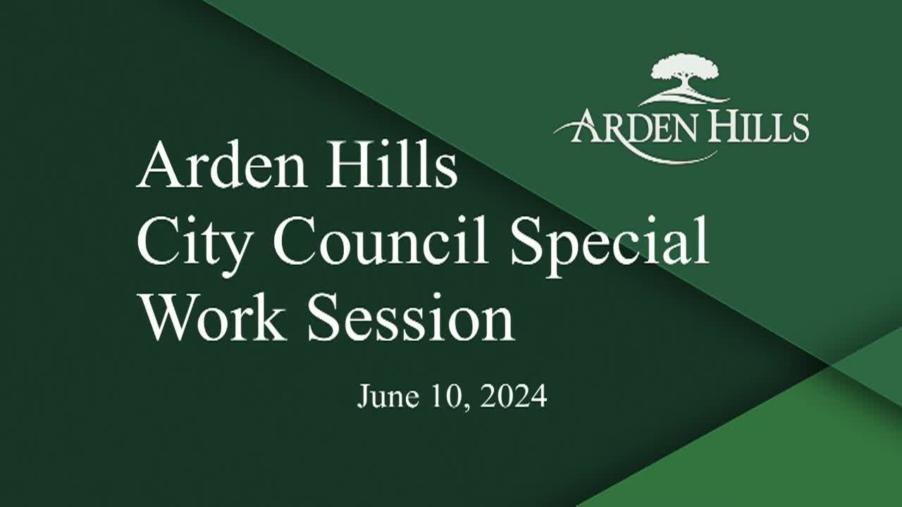 Thumbnail image for Arden Hills City Council Special Work Session Part 2 6-10-24