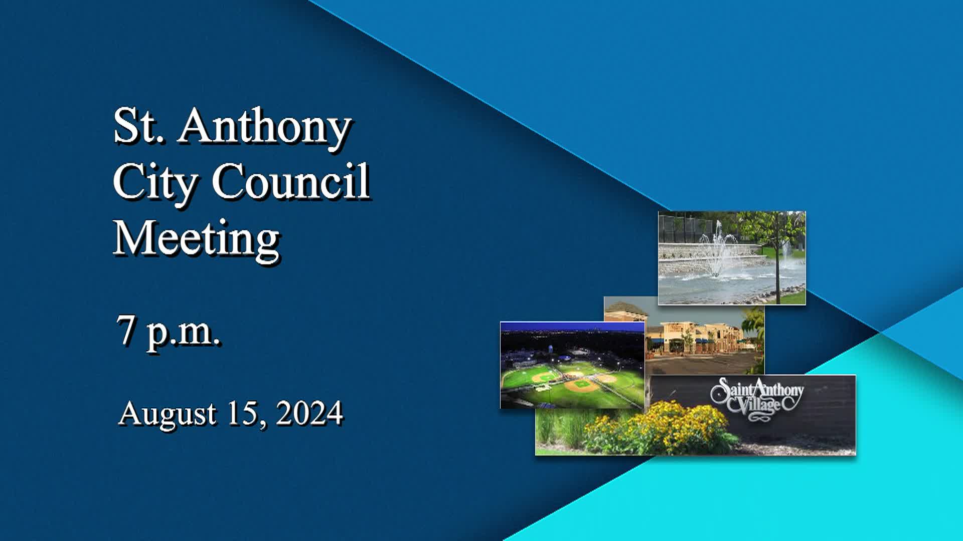 Thumbnail image for St. Anthony City Council Meeting 8-15-24