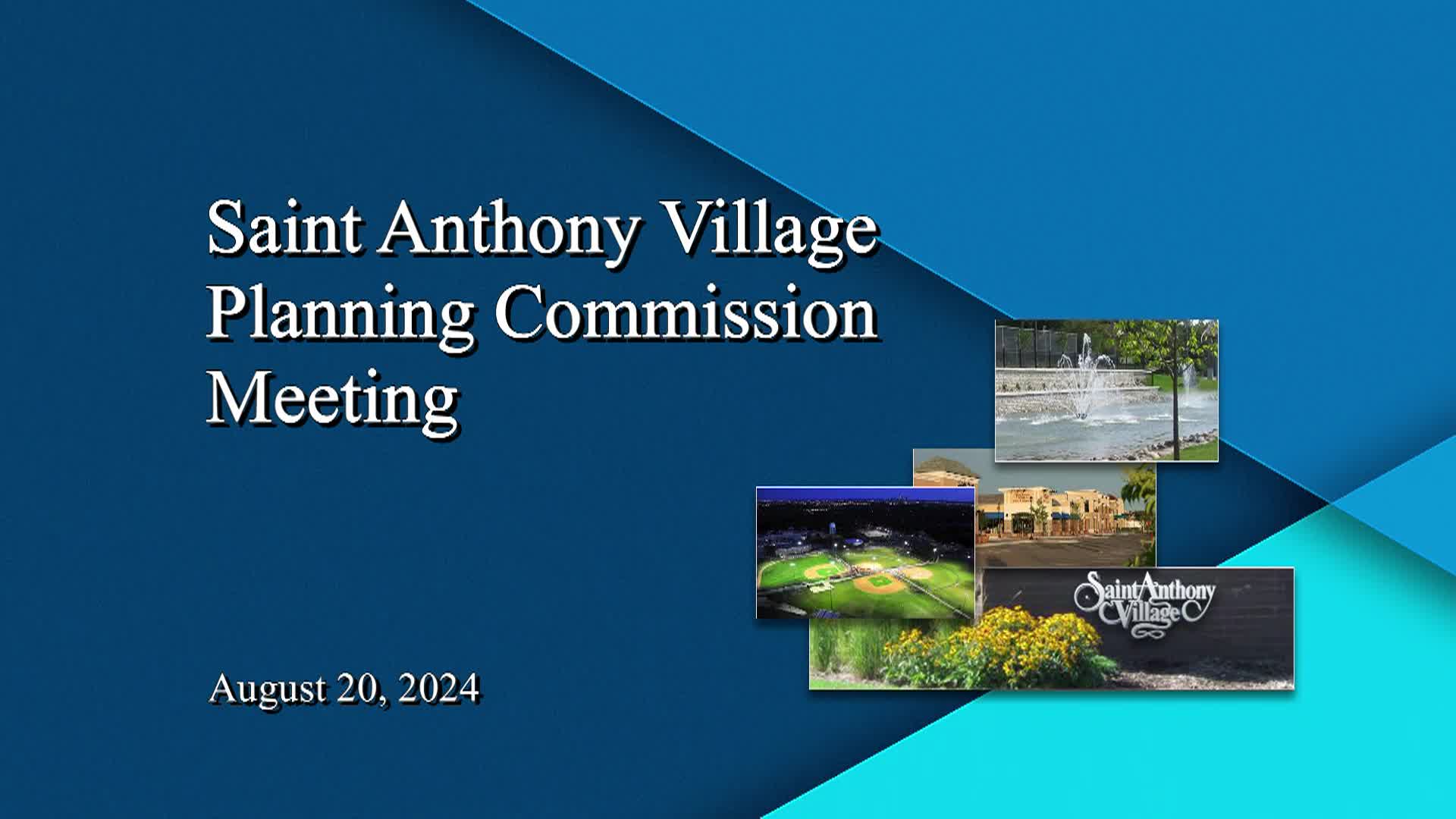 Thumbnail image for St. Anthony Planning Commission Meeting 8-20-24