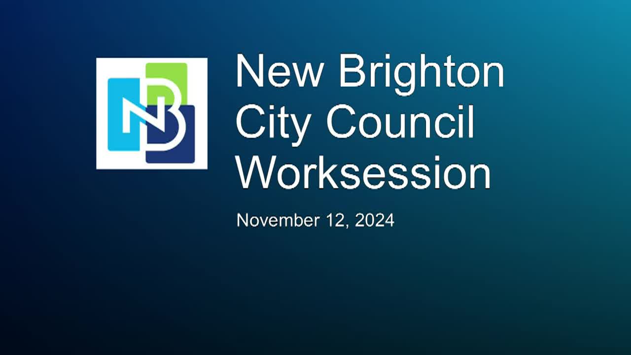 Thumbnail image for New Brighton City Council Work Session 11-12-24