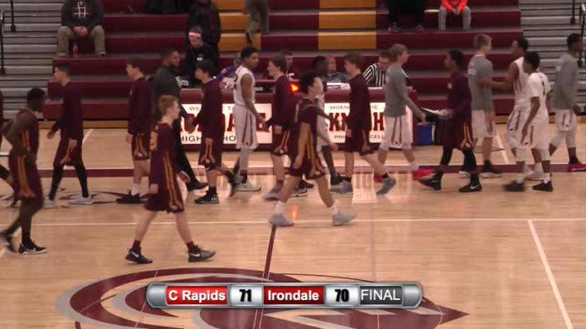 Boys Basketball Irondale v. Coon Rapids 2.24.17