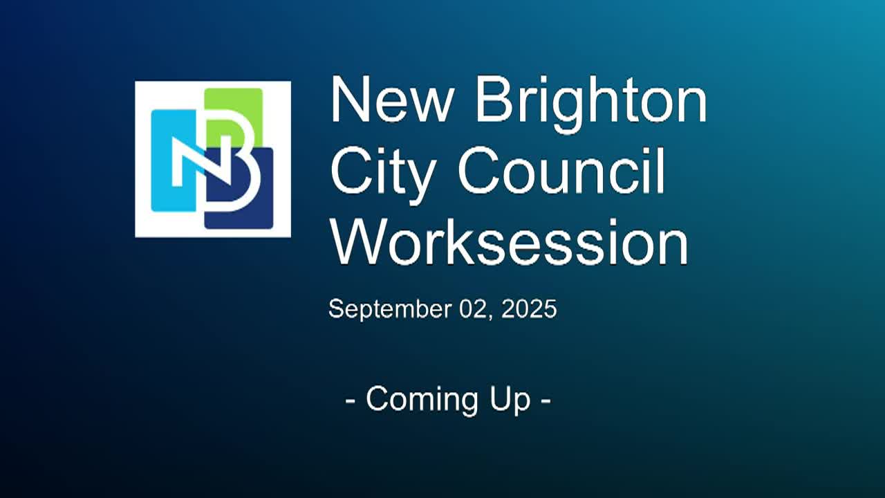 New Brighton City Council Work Session 9-2-25
