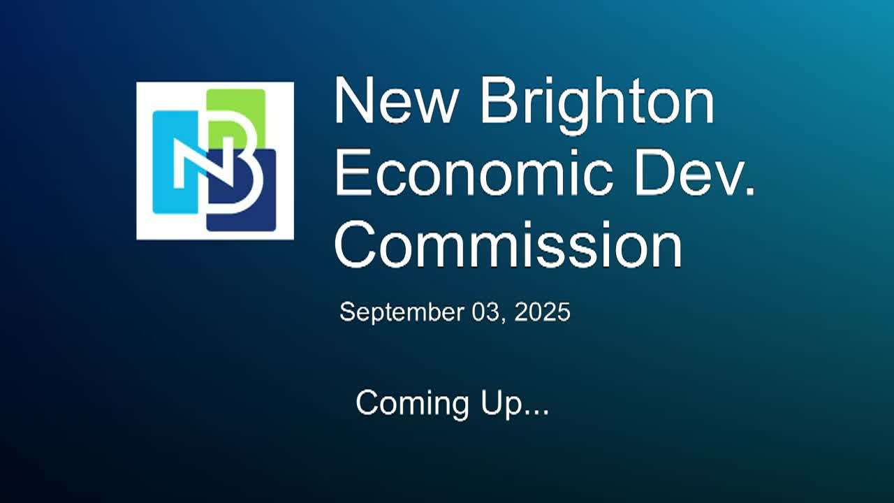 New Brighton Economic Development Commission Meeting 9-3-25