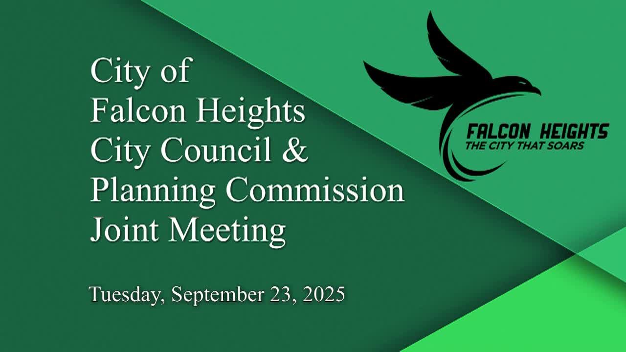 Falcon Heights Planning Commission & City Council Joint Meeting 9-23-25