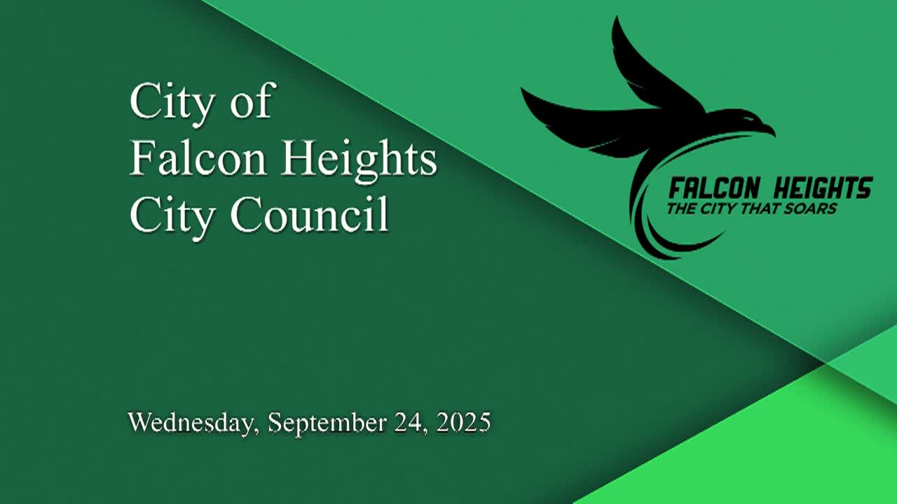Falcon Heights City Council Meeting 9-24-25