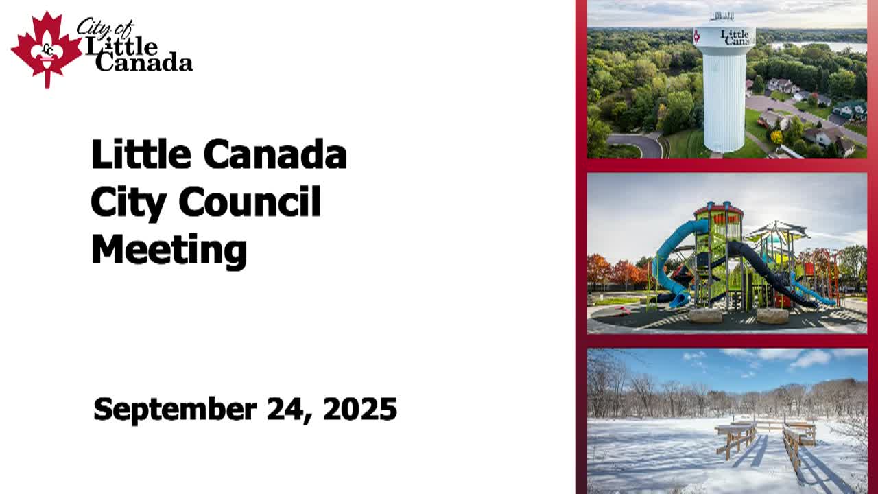 Little Canada City Council Meeting 9-24-25