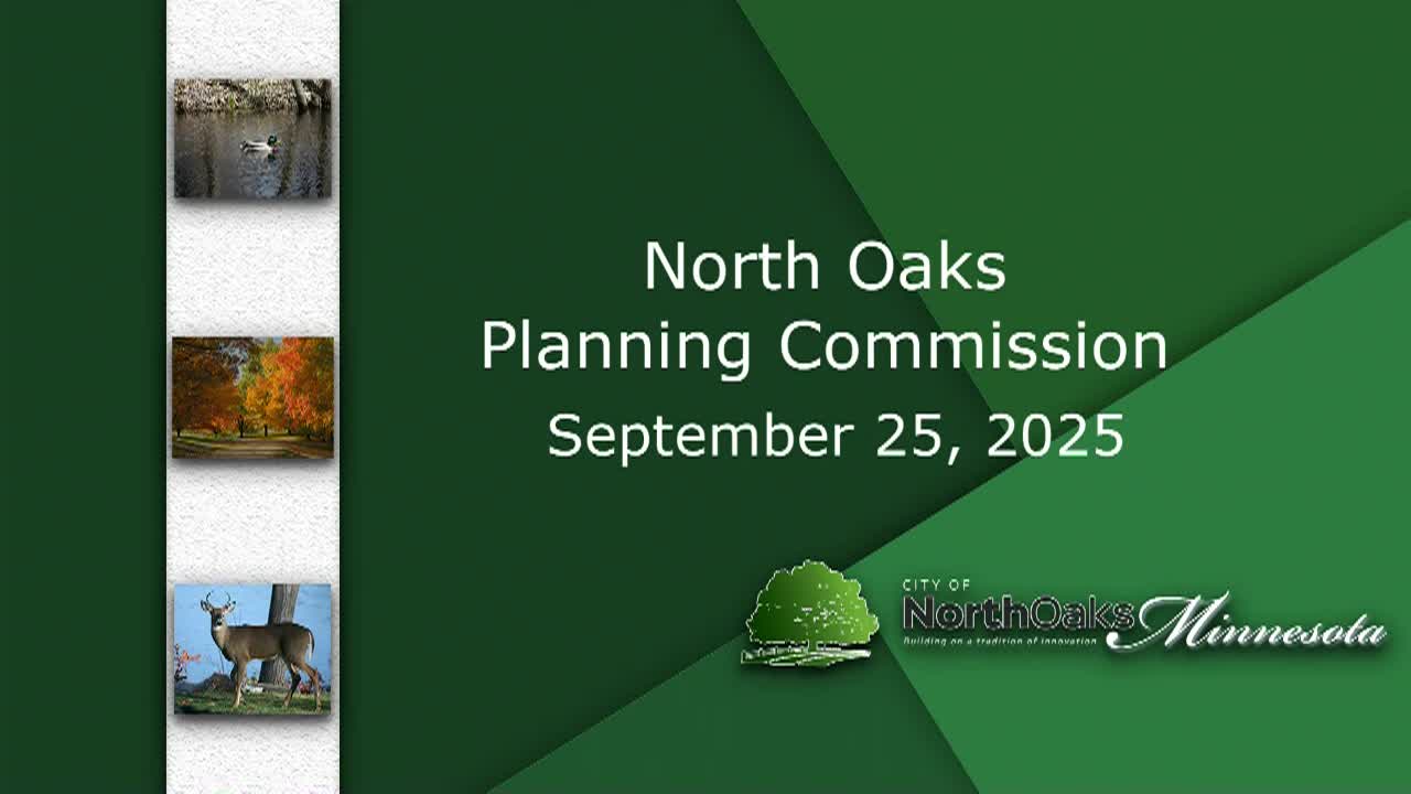 North Oaks Planning Commission Meeting 9-25-25