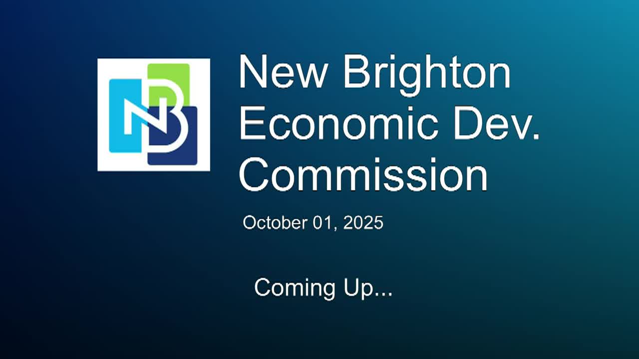 New Brighton Economic Development Commission Meeting 10-1-25