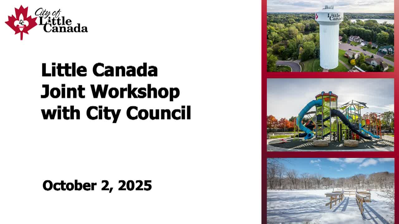 Little Canada City Council / Parks and Recreation Commission Joint Meeting 10-2-25