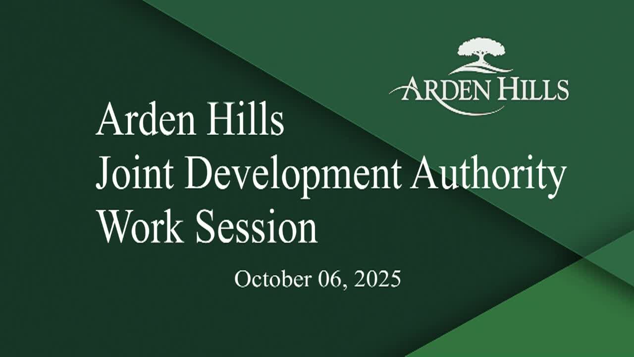 Arden Hills Joint Development Authority Meeting 10-6-25