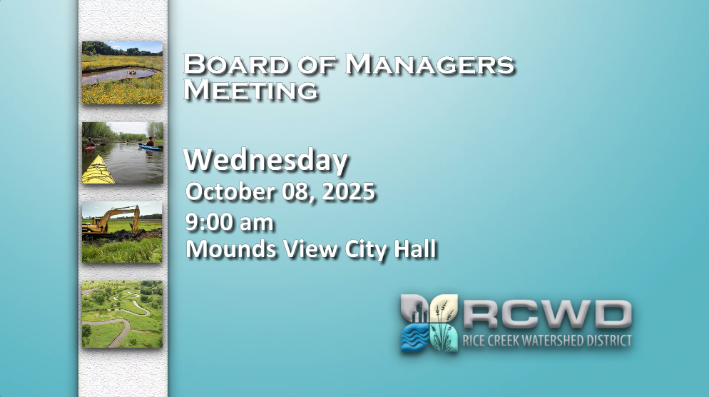 Rice Creek Watershed District Board Meeting 10-8-25
