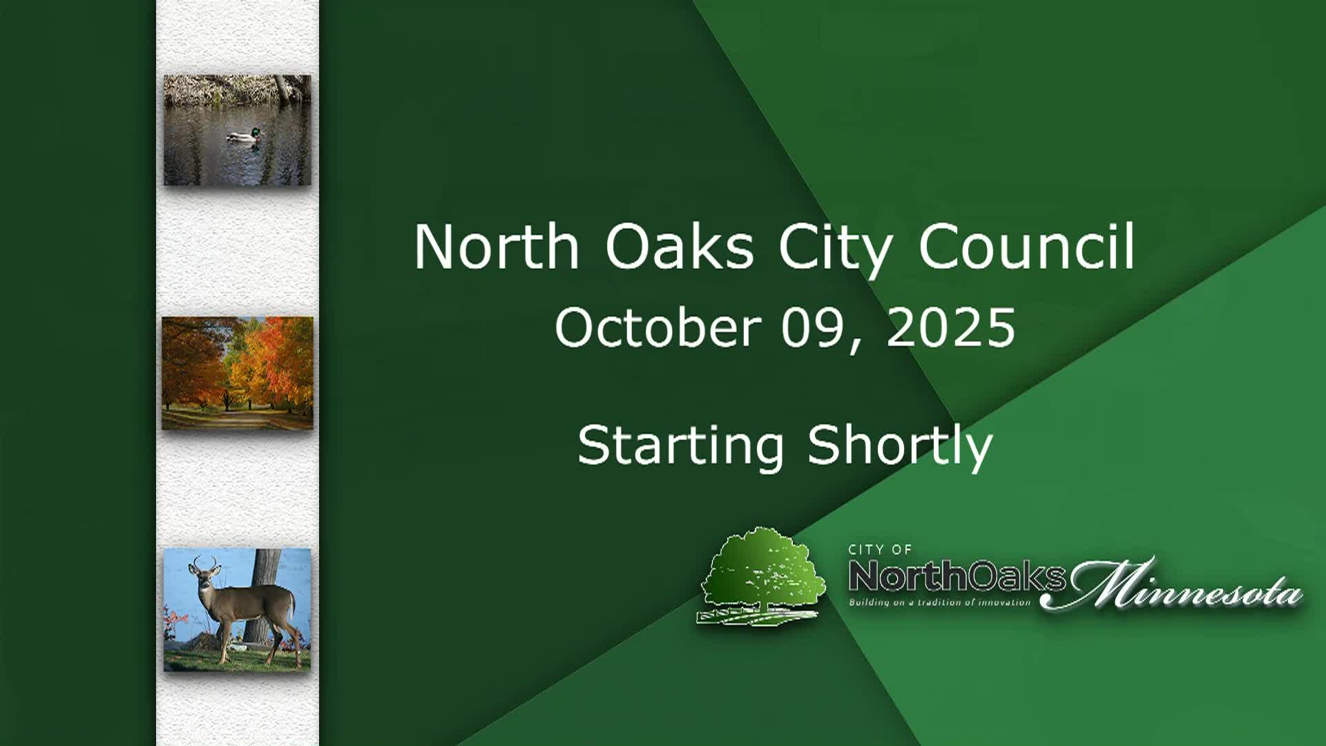 North Oaks City Council Meeting 10-9-25