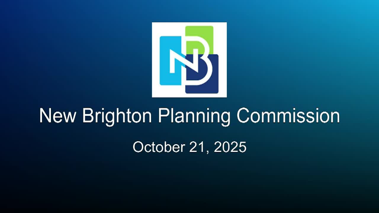 New Brighton Planning Commission Meeting 10-21-25