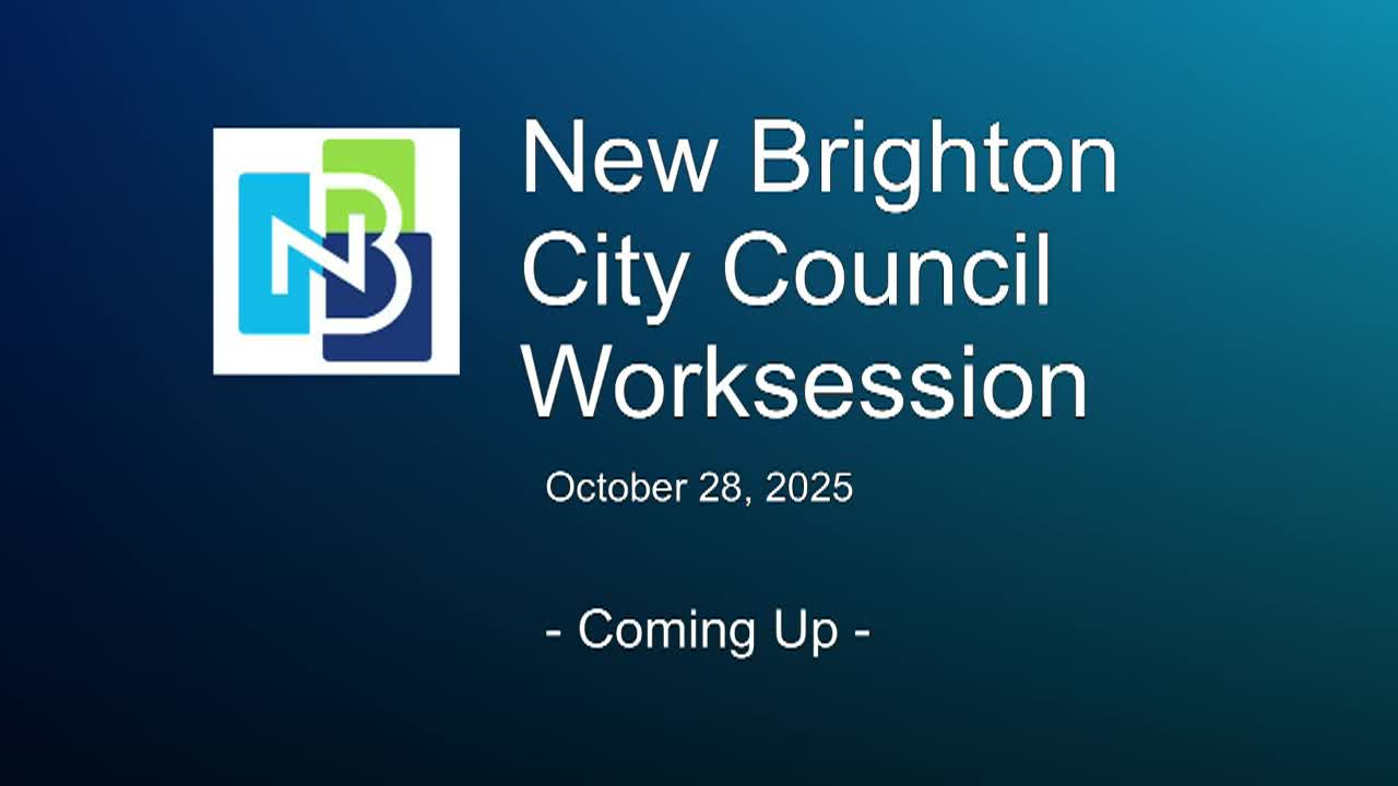 New Brighton City Council Work Session 10-28-25