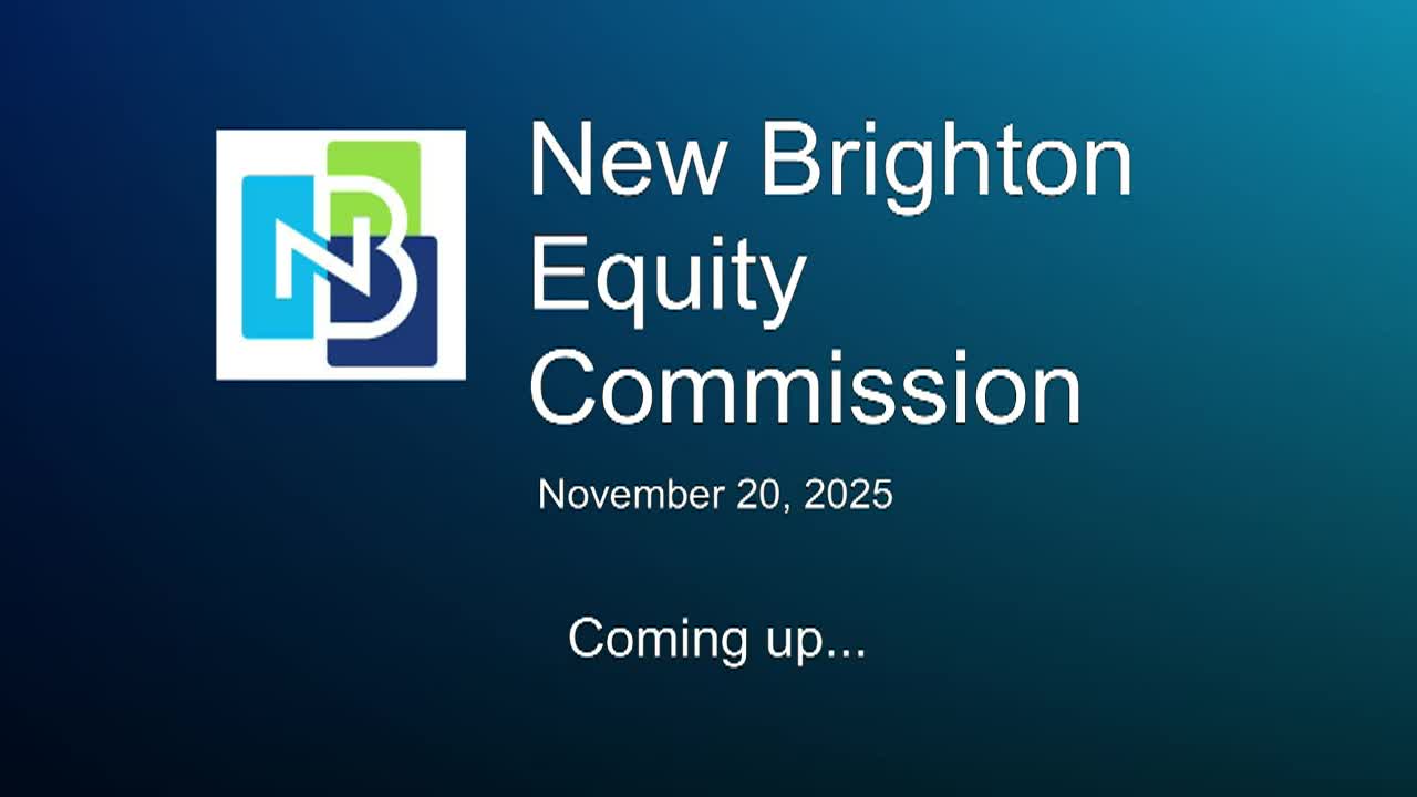 New Brighton Equity Commission Meeting 11-20-25