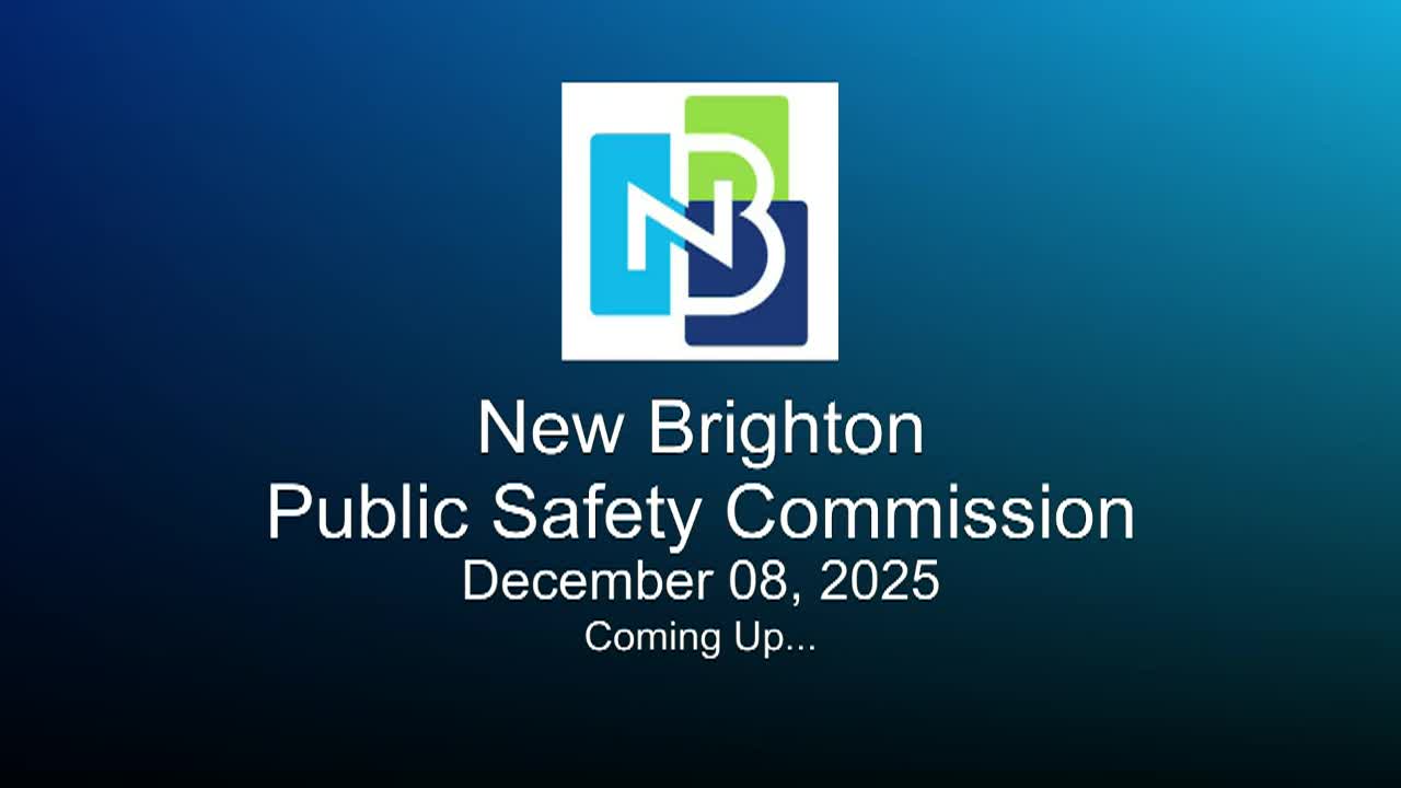 New Brighton Public Safety Commission Meeting 12-8-25