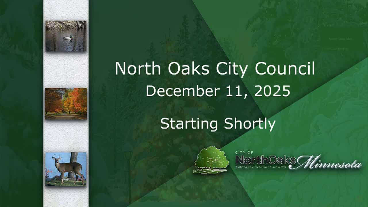 North Oaks City Council Meeting 12-11-25