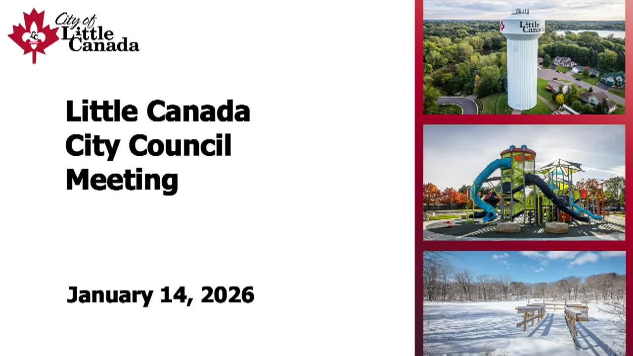 Little Canada City Council Meeting 1-14-26