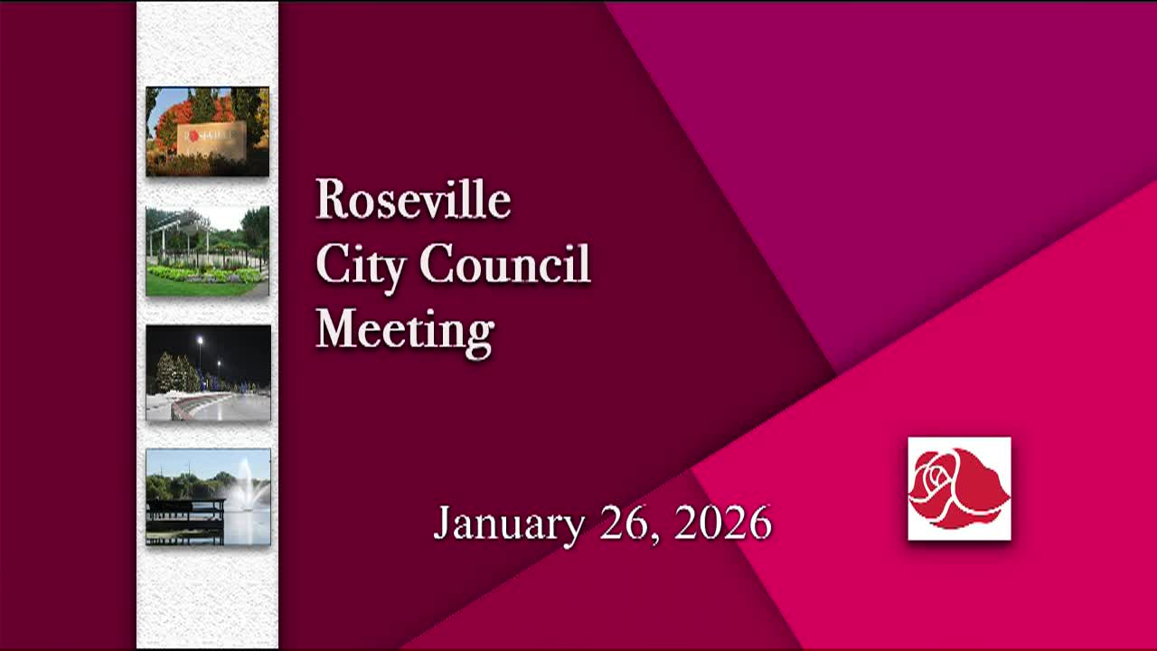 LIVE Roseville City Council Meeting 1-26-26