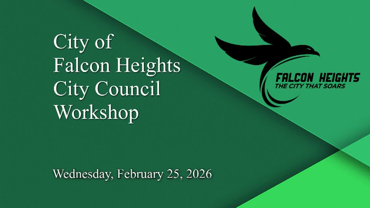 Falcon Heights City Council Workshop 2-25-26
