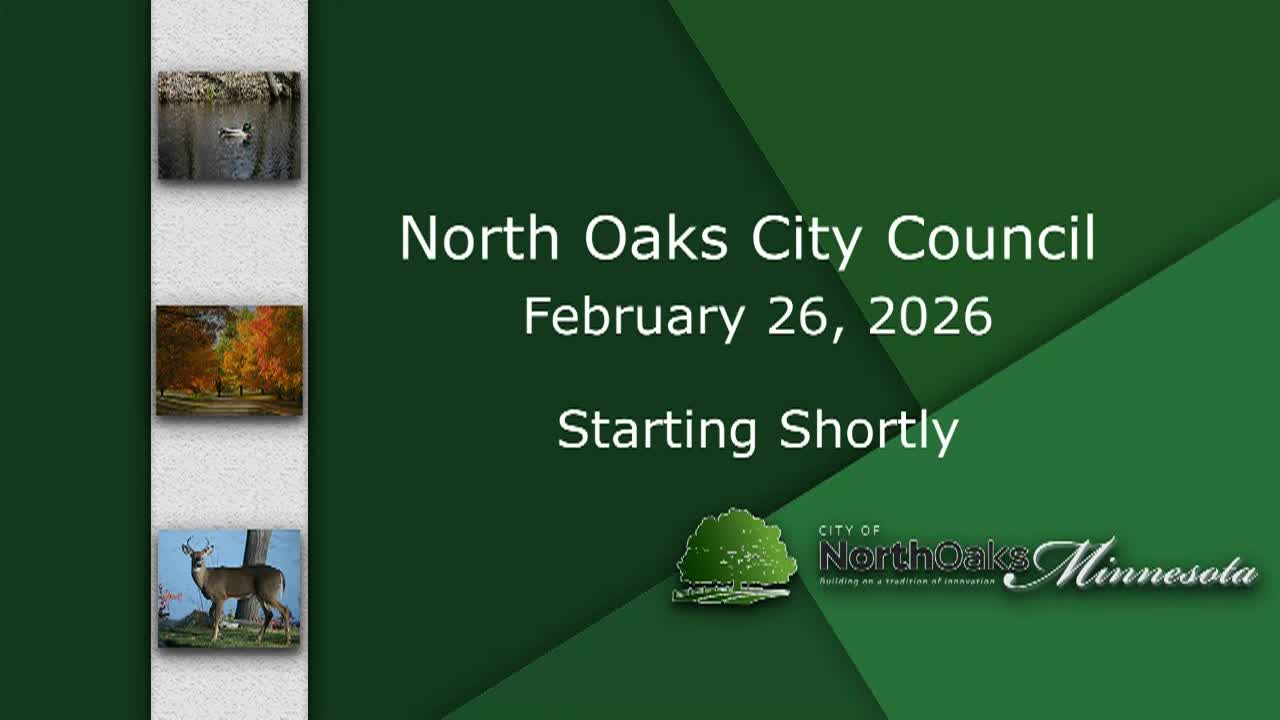 LIVE North Oaks City Council Meeting 2-26-26