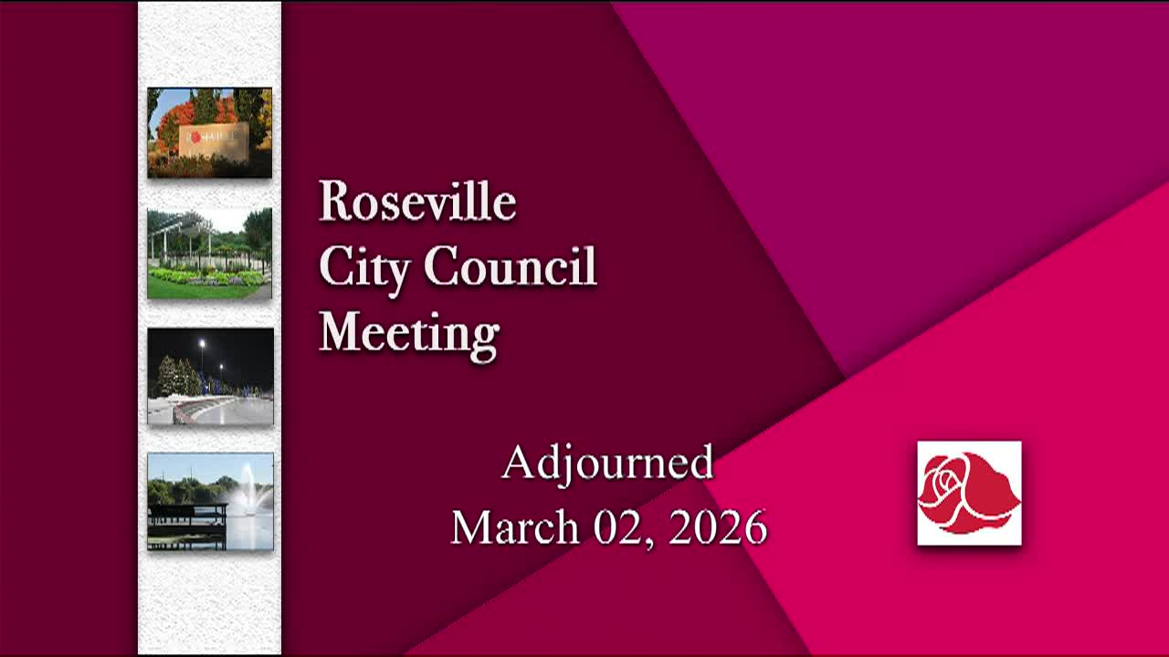 LIVE Roseville Parks and Recreation Commission Meeting 3-3-26