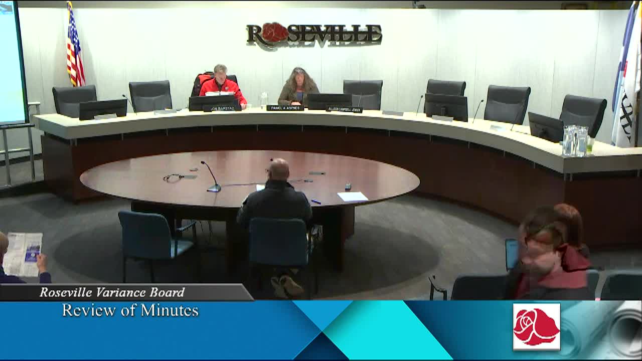 Roseville Variance Board Meeting 3-4-2026