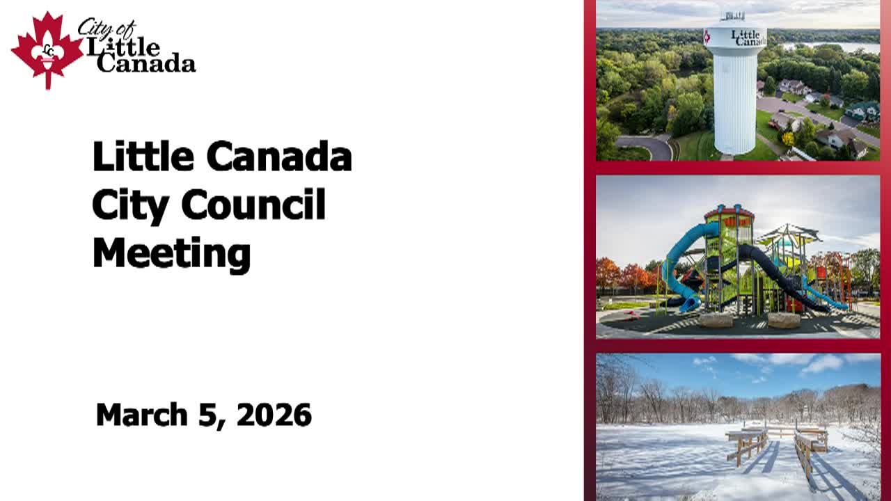 LIVE Little Canada Parks and Recreation Commission Meeting 3-5-26