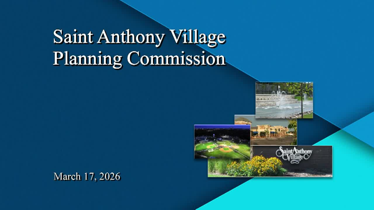 St. Anthony Planning Commission Meeting - 3.17.2026